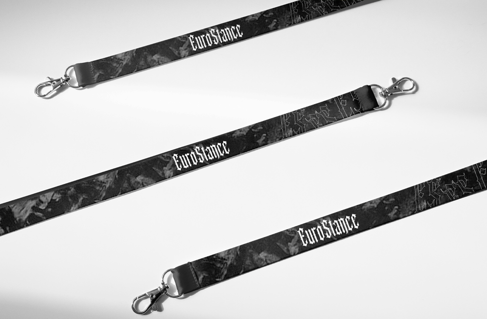 Crushed Carbon Lanyard