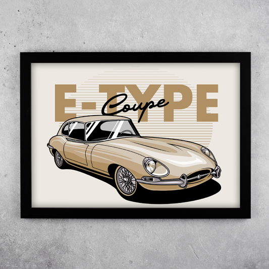 E-Type Jag Art - Framed