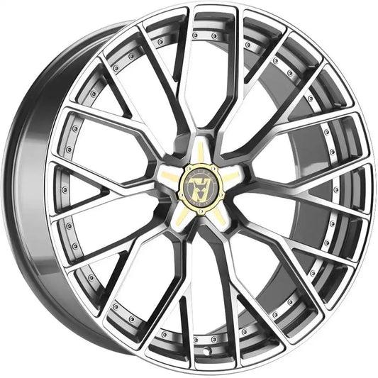 9.5X22 WOLFRACE 71 MUNICH GTR CUSTOM URBAN CHROME POLISHED ALLOY WHEELS